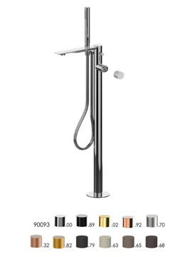 NARCISO S 78596S - Floor standing bathtub mixer with hand shower by Rubinetterie Frattini - view 3